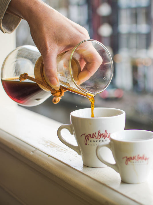 Keramische cappuccinokop & schotel