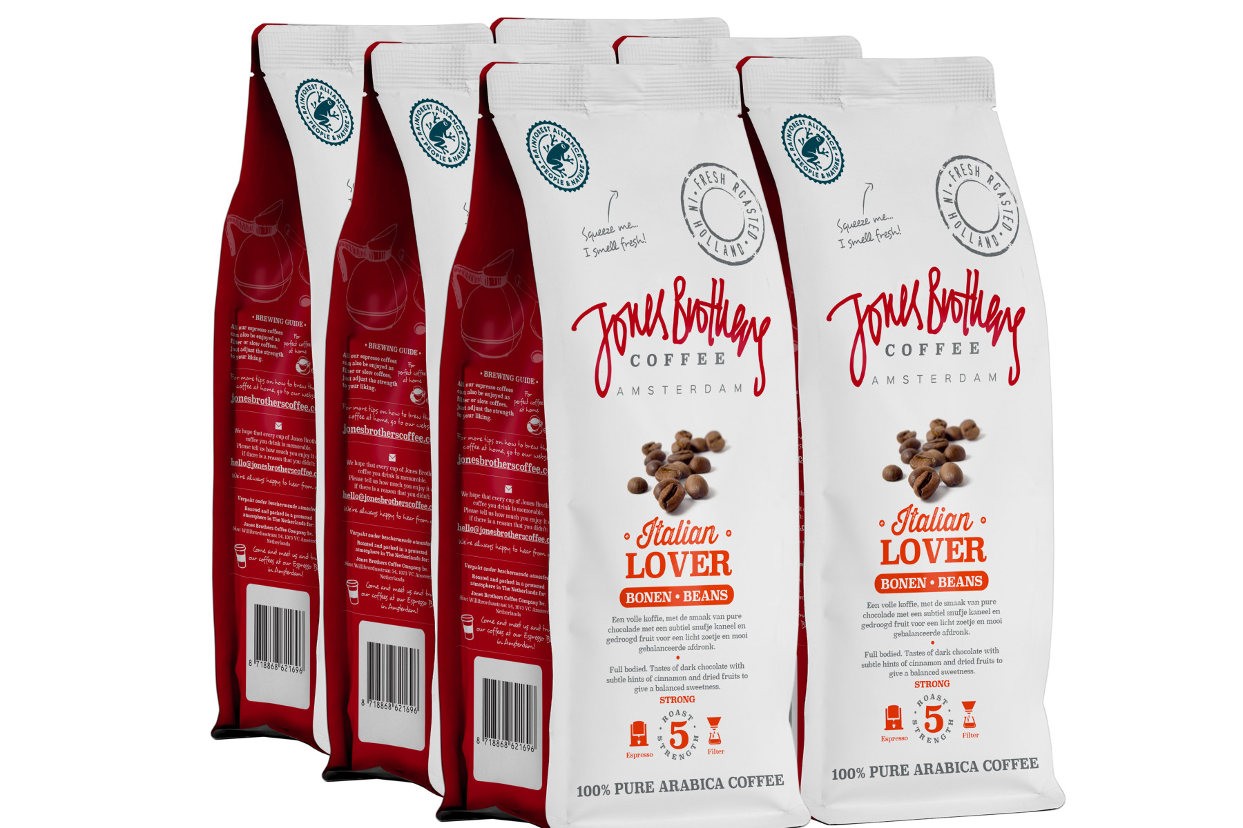 6 x Café en grain Italian Lover